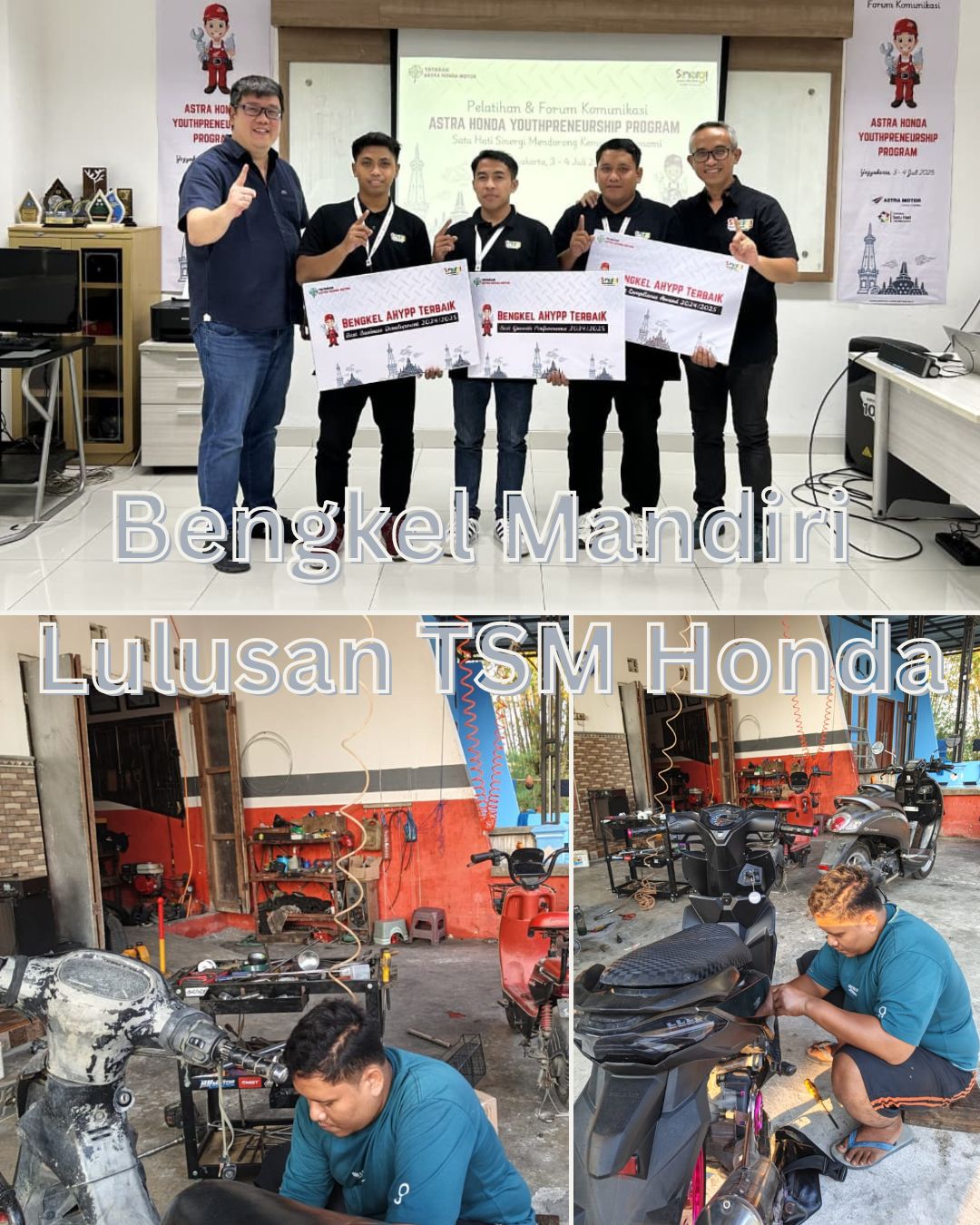 Bengkel Mandiri Lulusan TSM Honda Otoplasa Lulusan TSM Honda Sukses Bangun Bengkel Mandiri