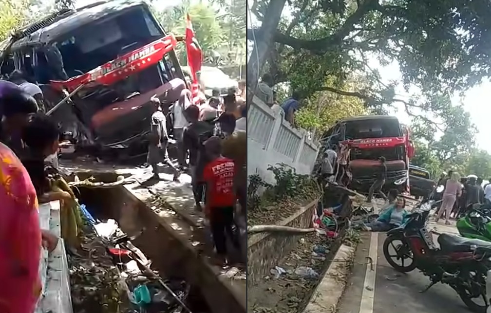 Bus Bromo Blong Diduga Rem Blong Penyebab Kecelakaan