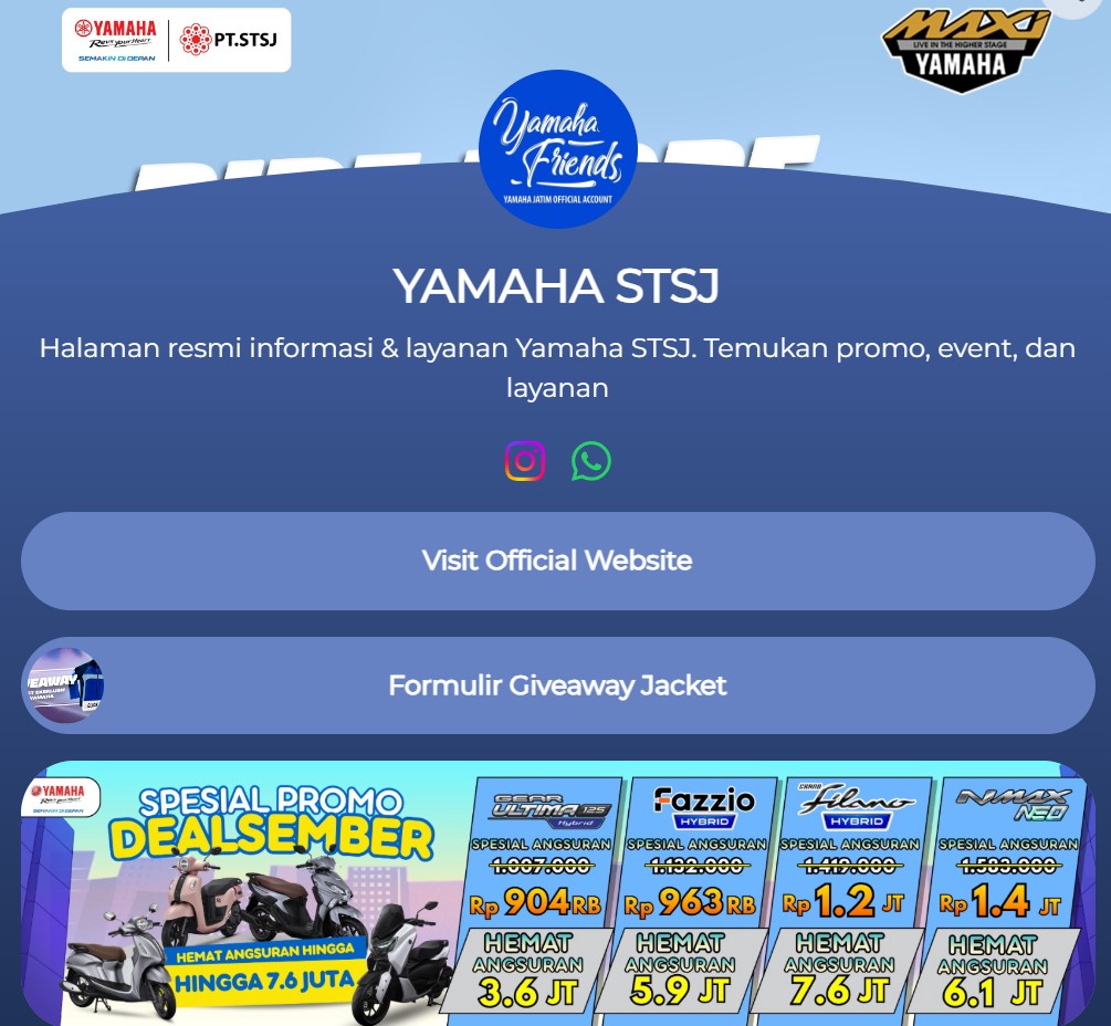 Giveaway Yamaha STSJ Jaket Otoplasa Yamaha STSJ Giveaway Jaket GRATIS