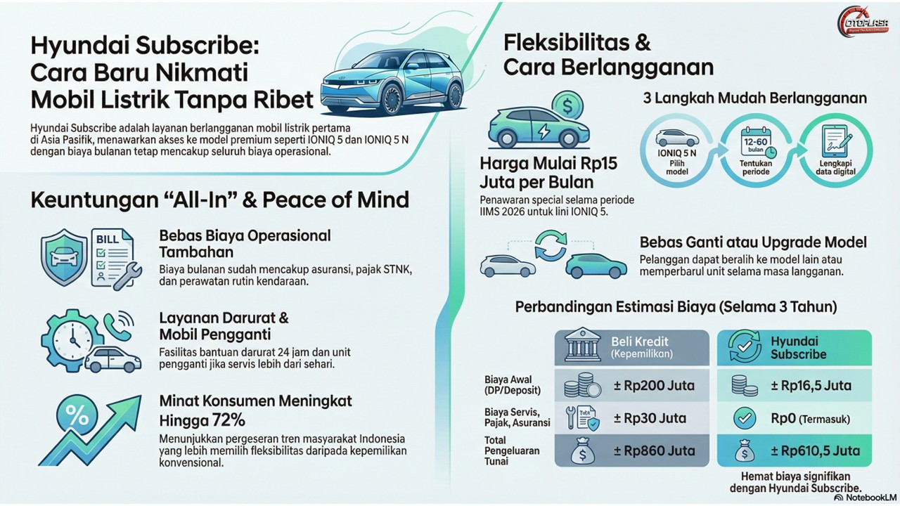 Infografis Hyundai Subscribe Otoplasa Nikmati Mobil Listrik Tanpa Ribet