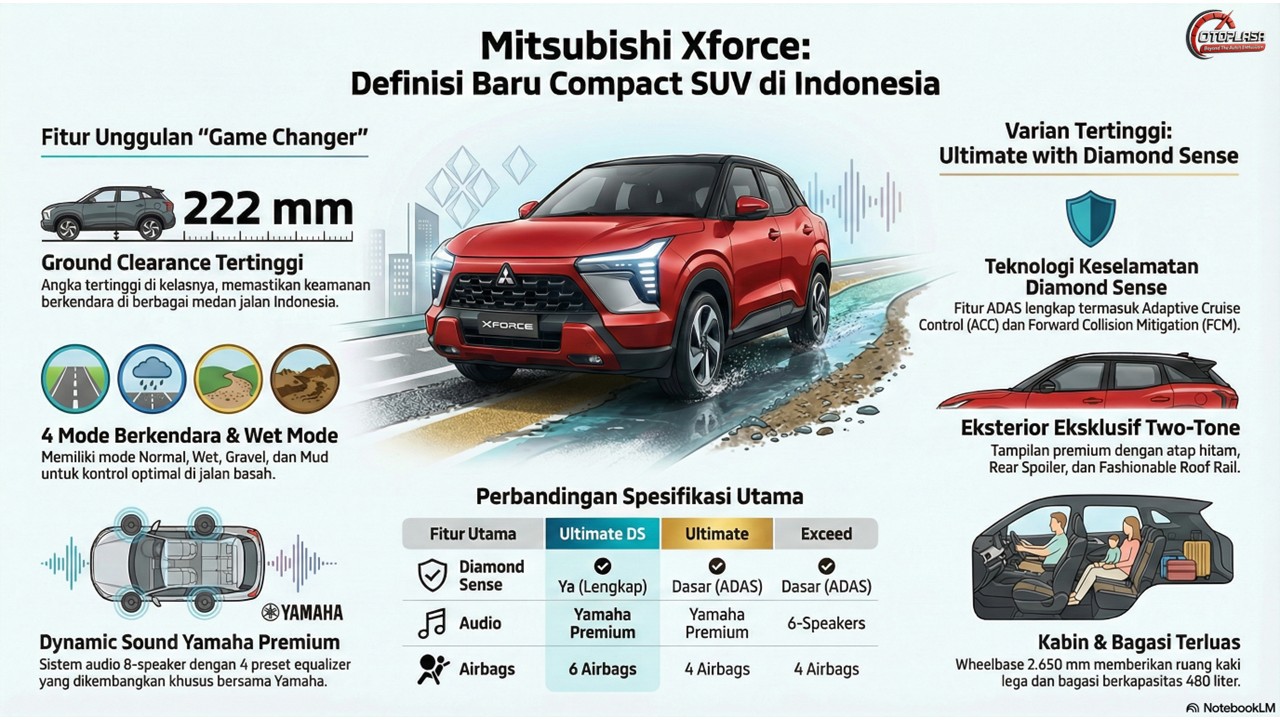 Infografis Mitsubishi Xforce Otoplasa Mitsubishi Xforce Compact SUV