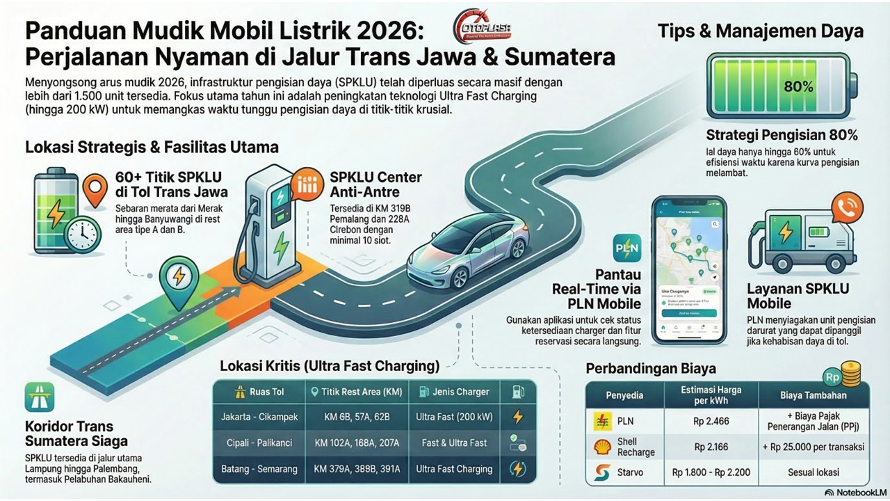Infografis SPKLU Mudik Lebaran 2026 SPKLU Mudik Lebaran 2026