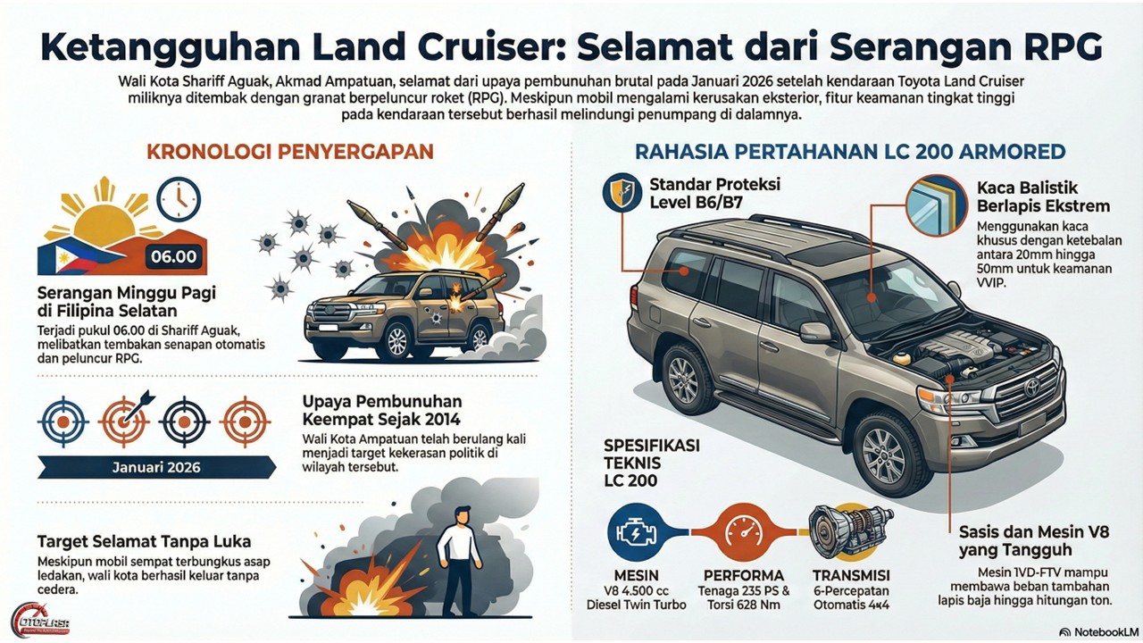 Infografis Toyota Land Cruiser LC200 Bazooka Otoplasa Land Cruiser