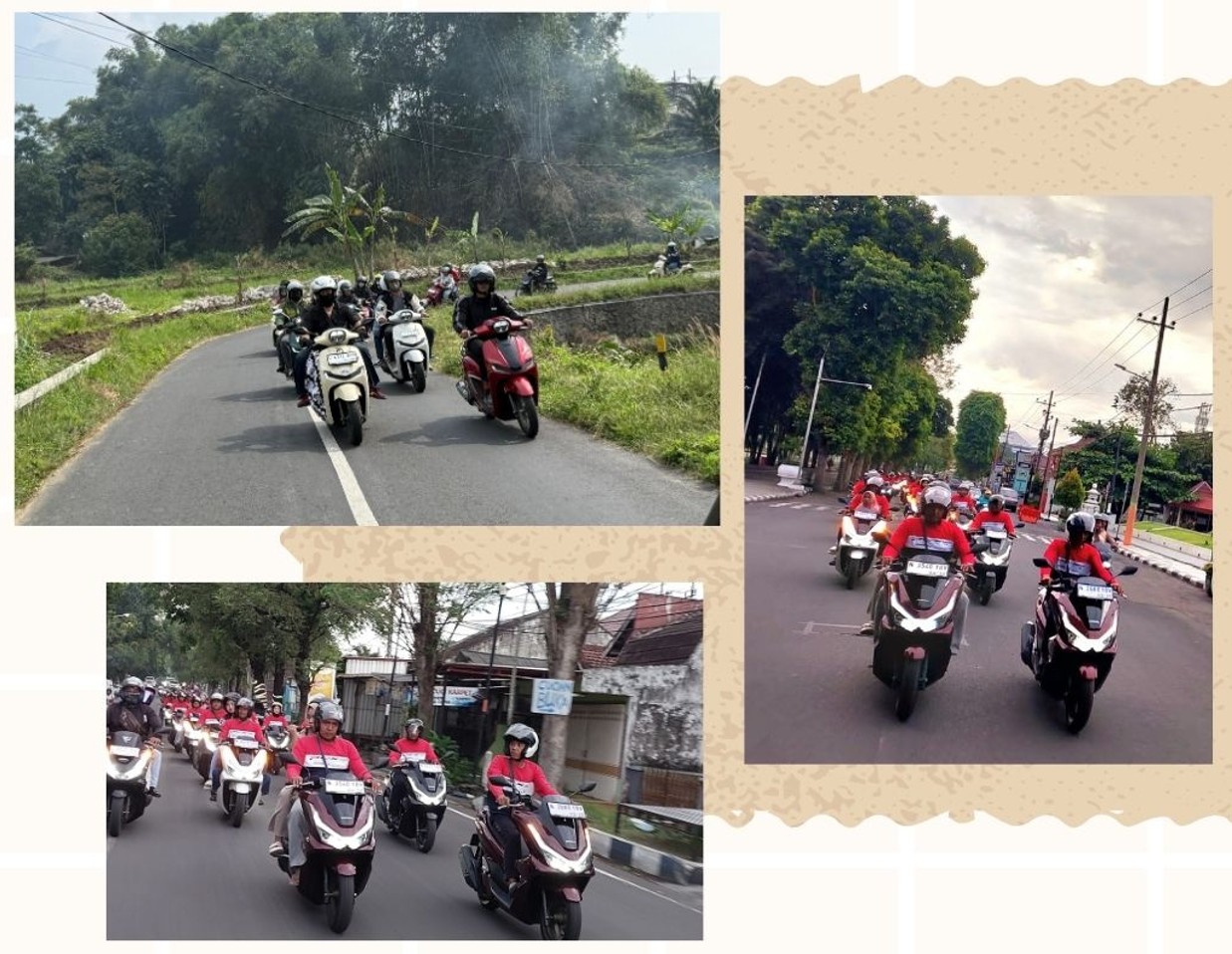 Kolase 3 PCX Stylo Riding MPM Honda Jatim Otoplasa Skill Seni Berkendara Aman