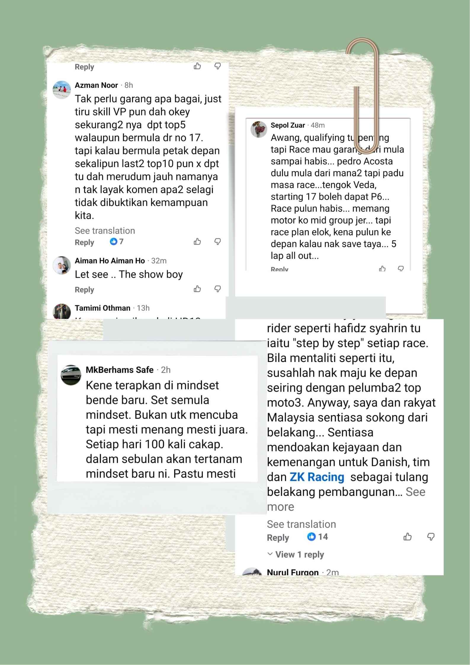 Veda Ega Pratama Suporter Malaysia