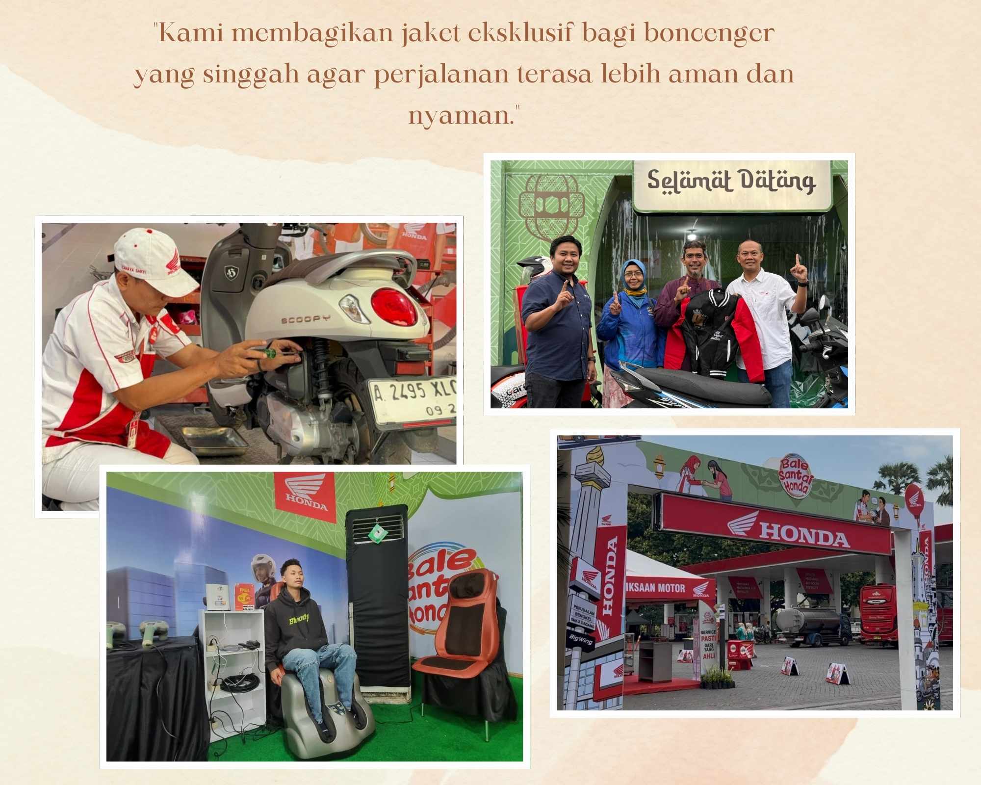 Jaket Bale Santai Honda