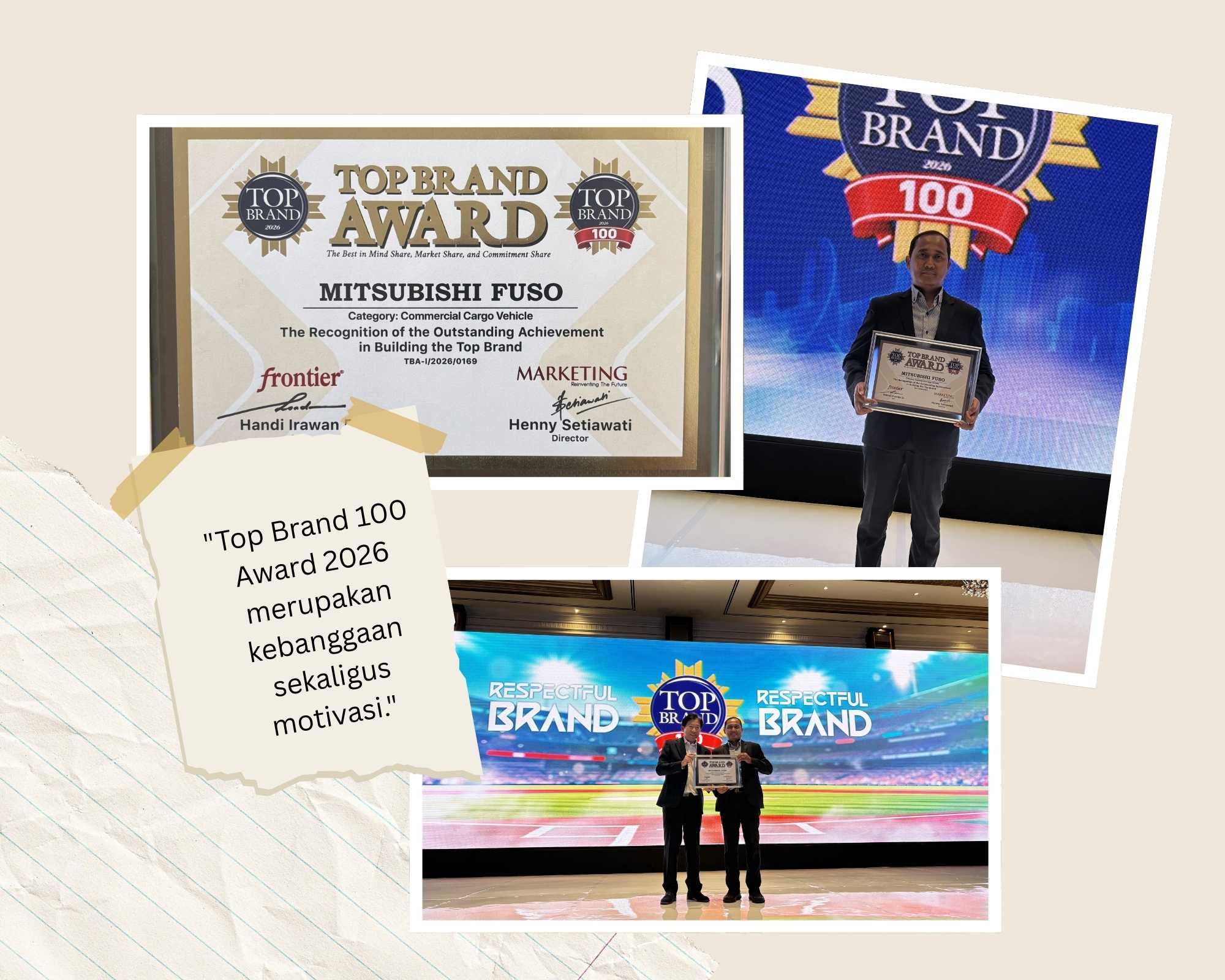 Mitsubishi Fuso Top Brand 100 Award