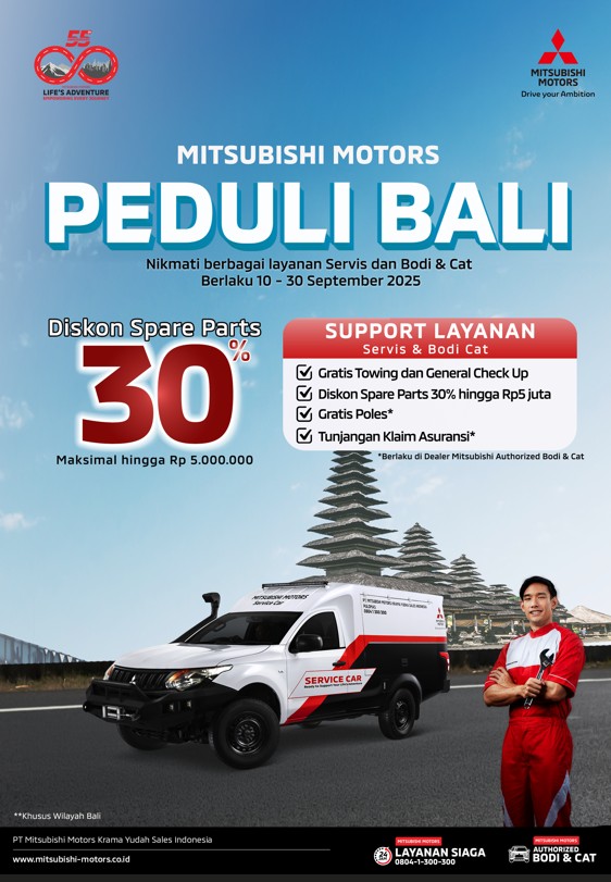 Mitsubishi Peduli Banjir Bali Otoplasa 17Sept2025 Biaya Mitsubishi Banjir Bali
