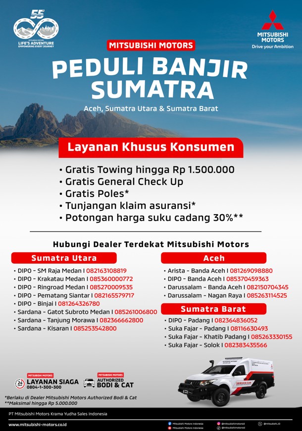 Mitsubishi Peduli Banjir Sumatra Otoplasa Mitsubishi Peduli Banjir Sumatra