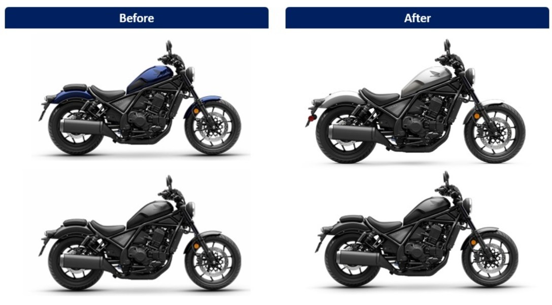 New Rebel 1100 Before after Otoplasa New Honda Rebel 1100 2026