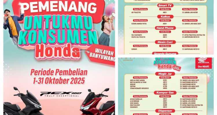 Konsumen Banyuwangi Hadiah PCX160