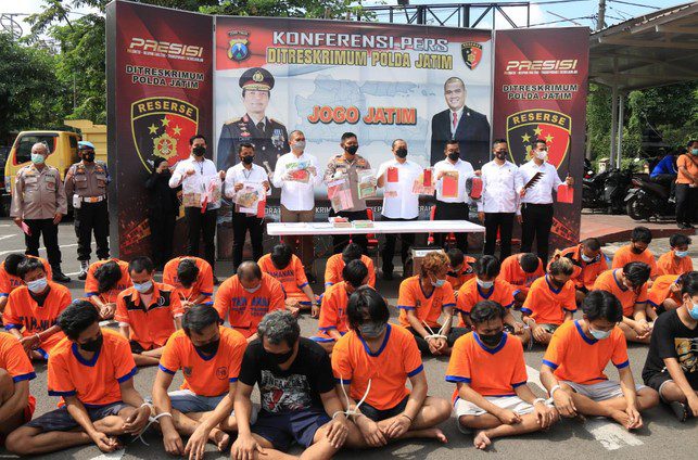 Polda Jatim Ringkus 67 Preman