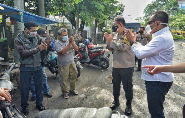 Polda Jatim random cek Wakapolda Jatim Cek PPKM Darurat