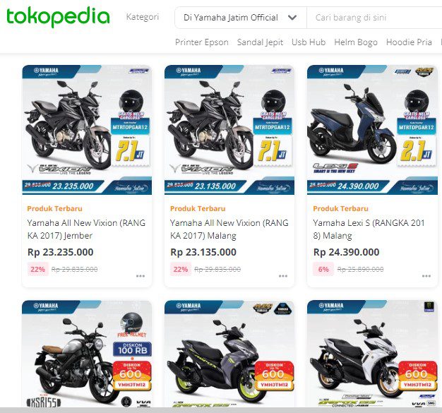 Promo Yamaha STSJ Jutaan Rupiah4 Yamaha STSJ Tokopedia Diskon