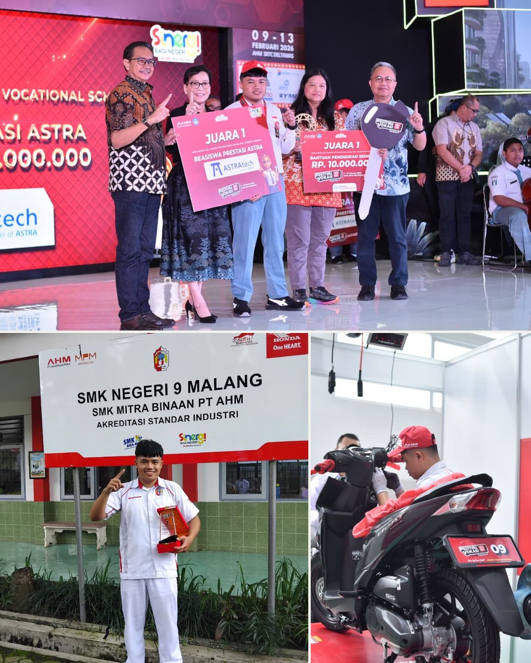 SMK Negeri 9 Malang Beasiswa Astra Honda Otoplasa SMK Negeri 9 Malang