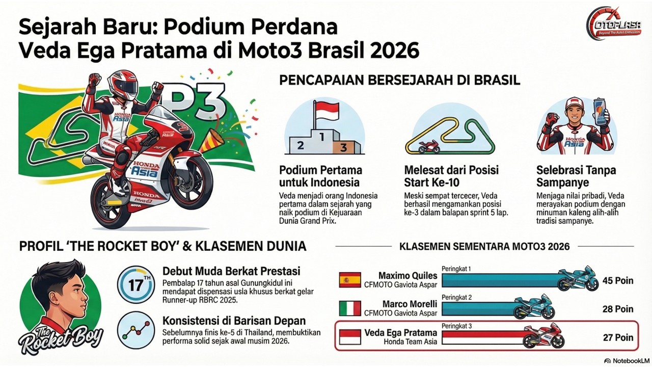 Veda Pratama Podium 3 Moto3 Infografis Otoplasa Catatan Veda Pratama Podium Brazil