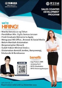 Yamaha Jatim Buka Lowongan