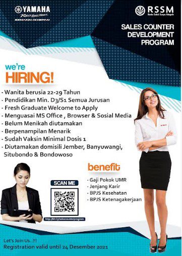 Yamaha Hiring Sales Yamaha Jatim Buka Lowongan