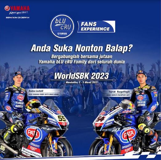 Yamaha STSJ Blu Cru Experience Otoplasa Yamaha STSJ Merchandise Blu Cru Experience Mandalika