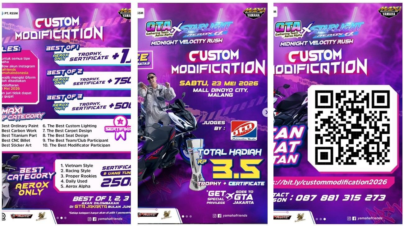 Yamaha Starlight Aerox Gebrak Malang Otoplasa Yamaha Starlight Aerox