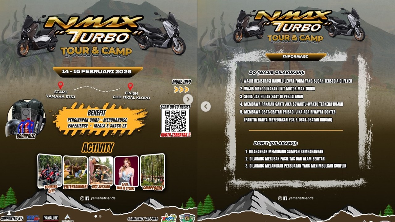 Yamaha Turbo Squad Nmax Pacet Otoplasa Yamaha Squad NMAX TURBO TOUR CAMP